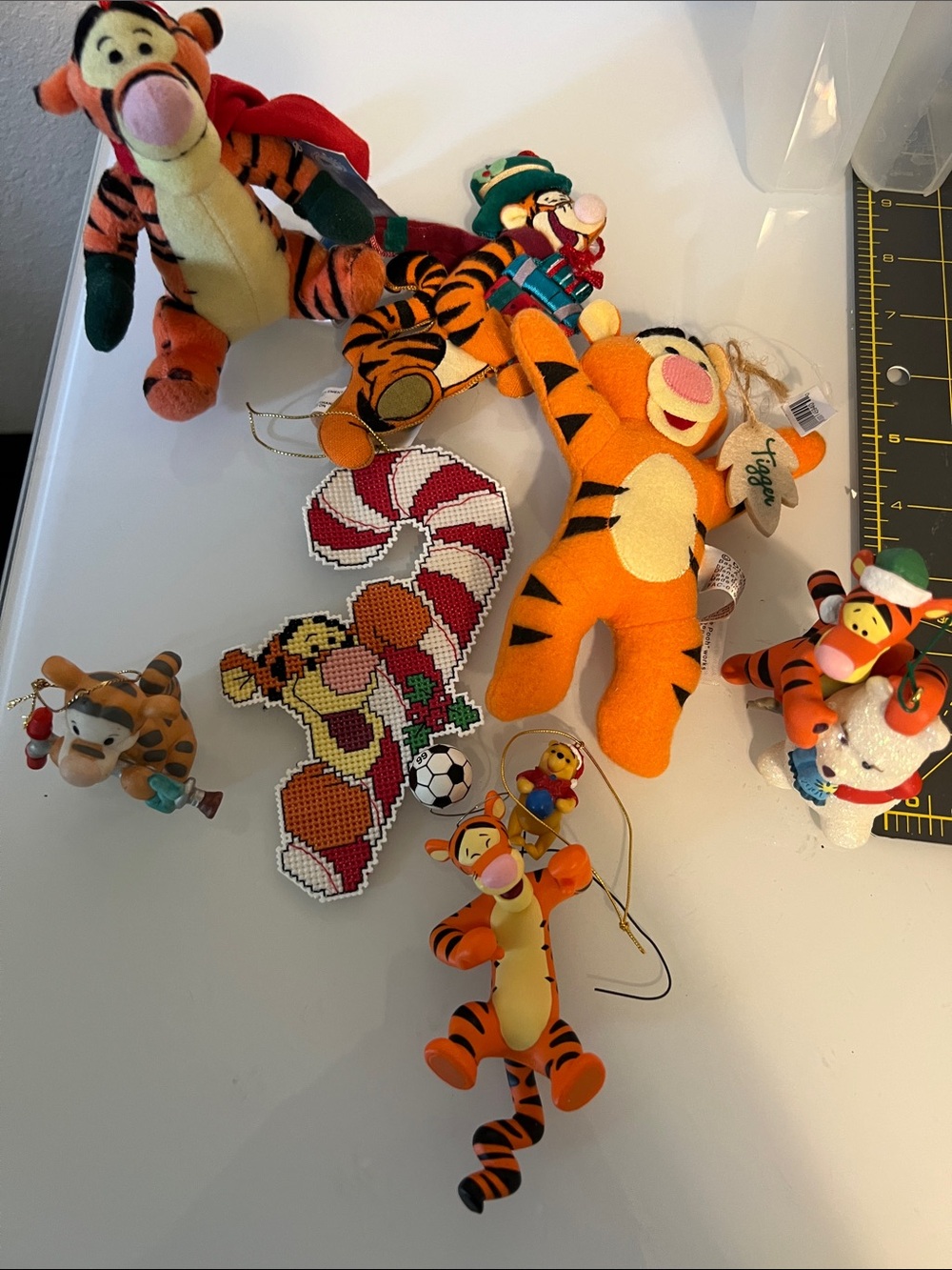 Disney Tigger Holiday Ornaments some vintage.